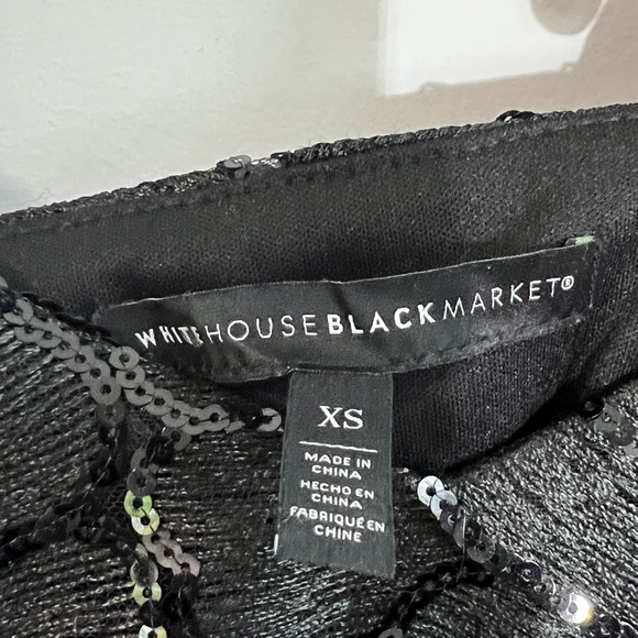 White House Black Market | gorgeous sequin spaghetti strap top with side zip - Picture 4 of 6